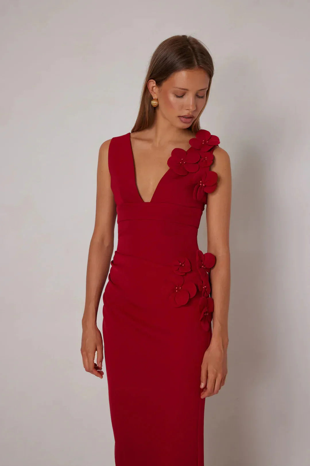 Alyana Dress - Crimson