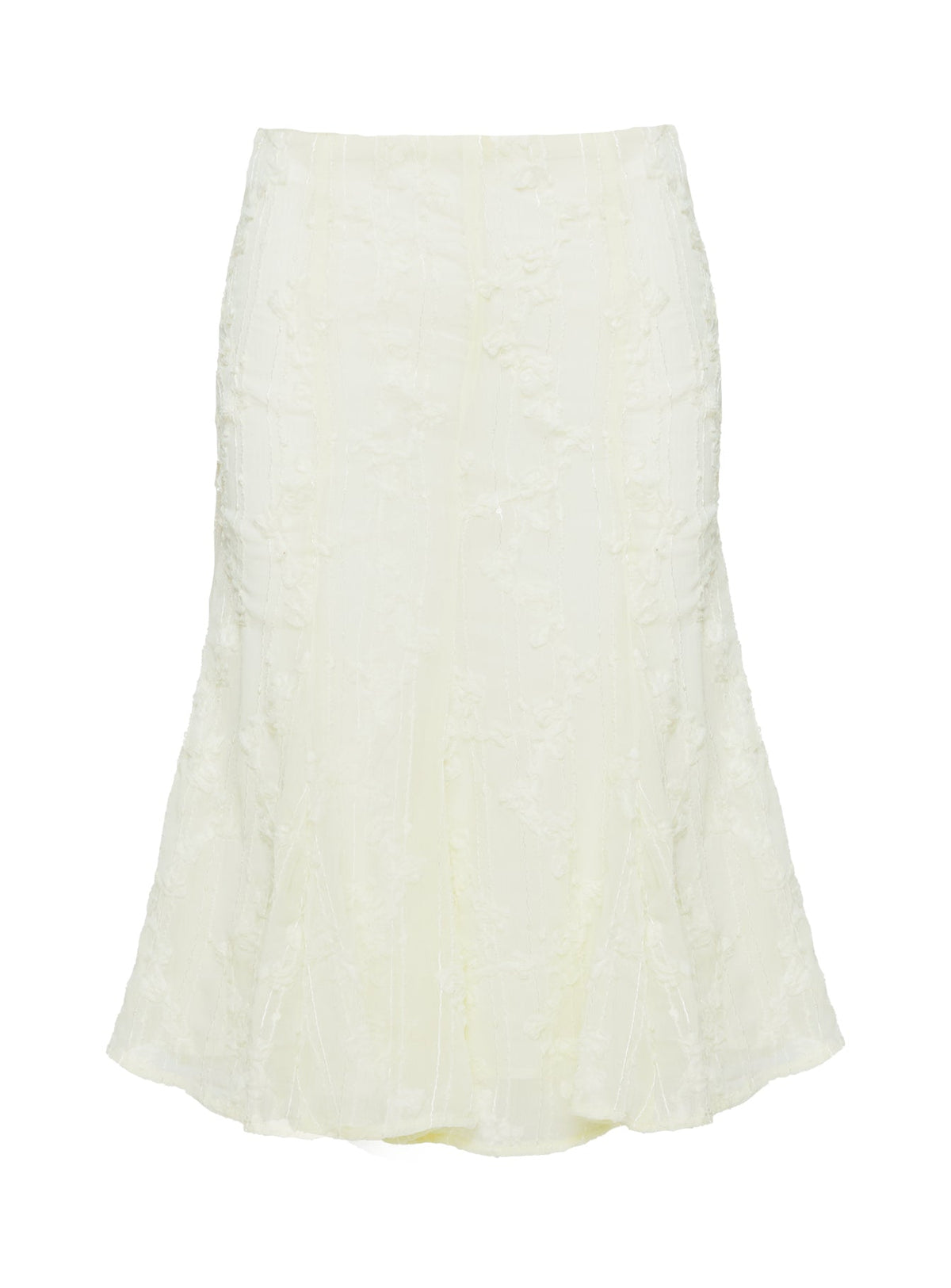 Aspyn Embroidered Midi Skirt Yellow