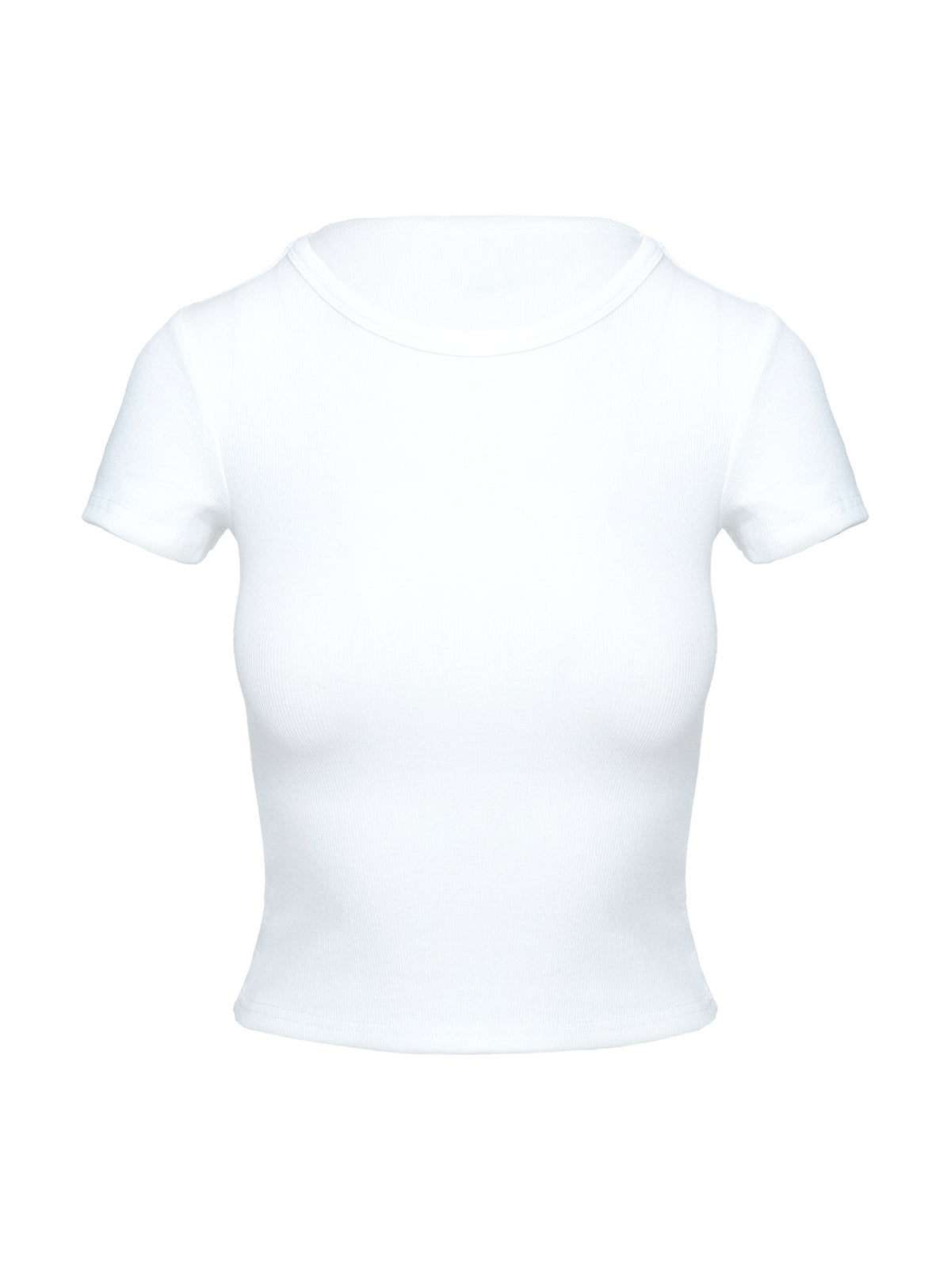 Baseline Scoop Rib Tee White