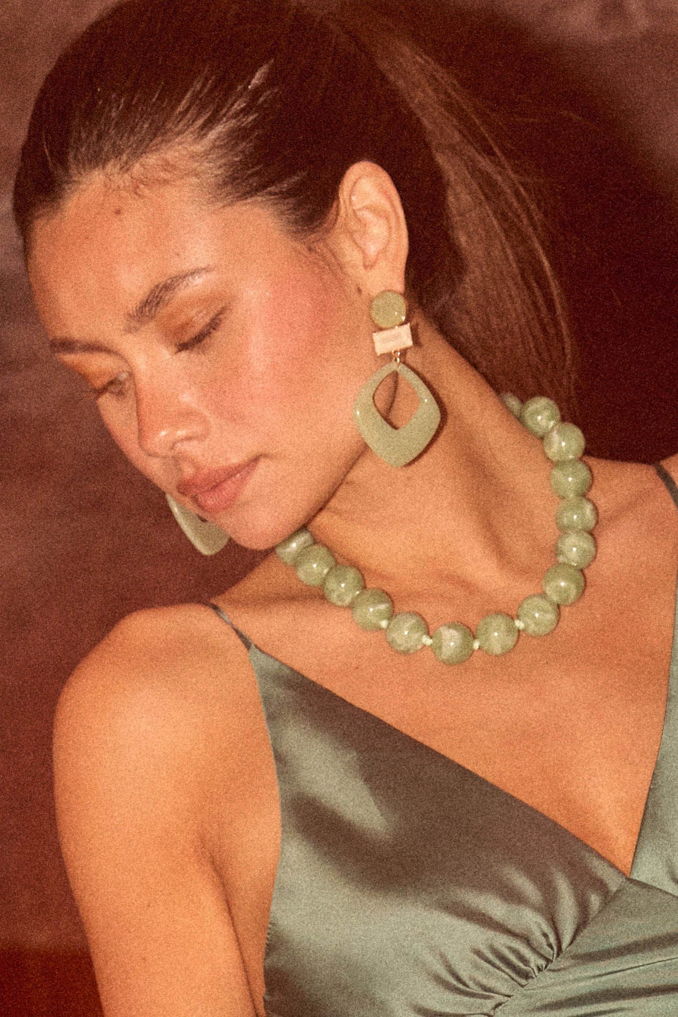 Granada Marble Resin Geometric Dangle Earrings