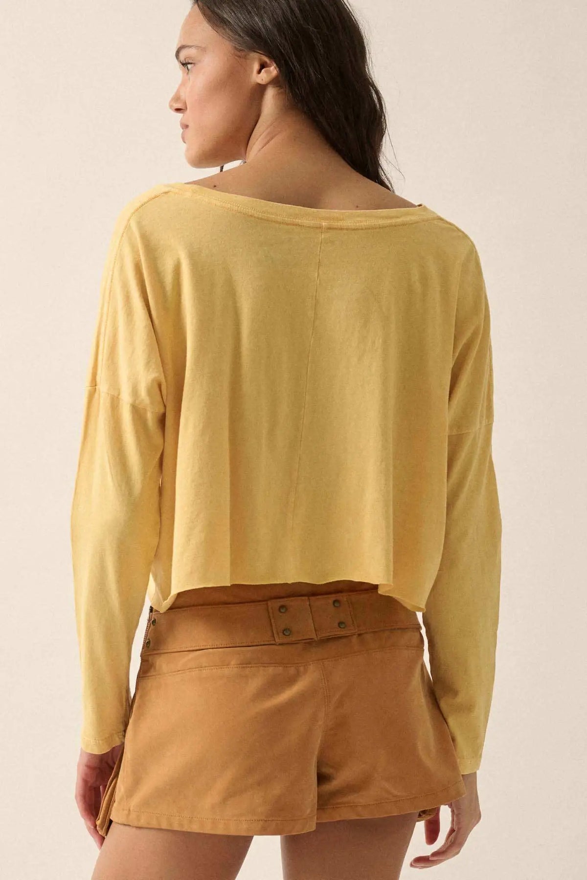 Love Always Cropped Long-Sleeve Graphic Tee