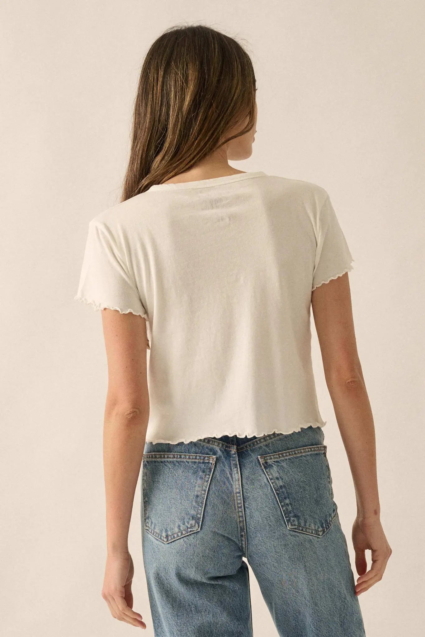 I Heart the 90's Cropped Graphic Baby Tee