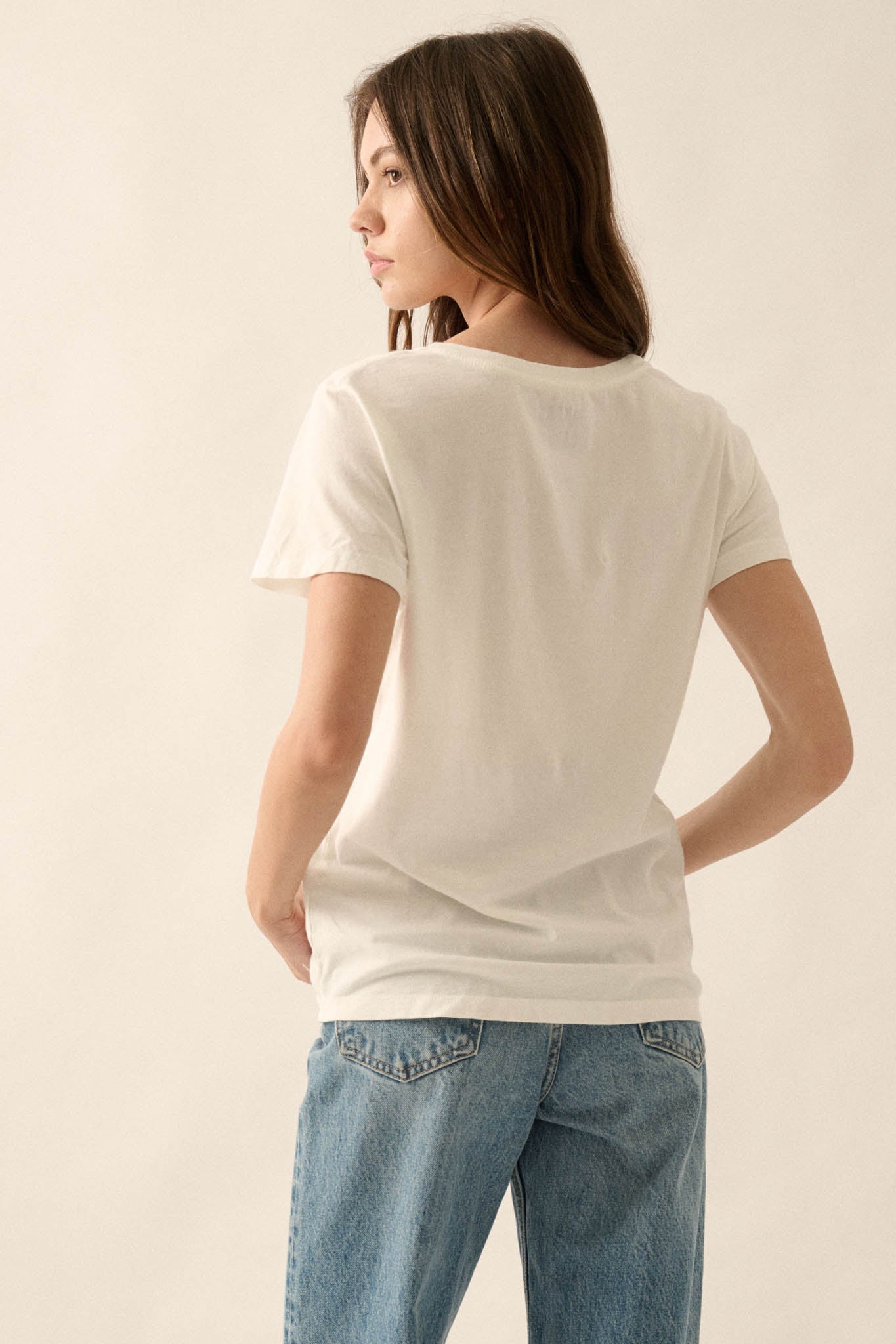 Dandelion Season V-Neck Floral Graphic Tee