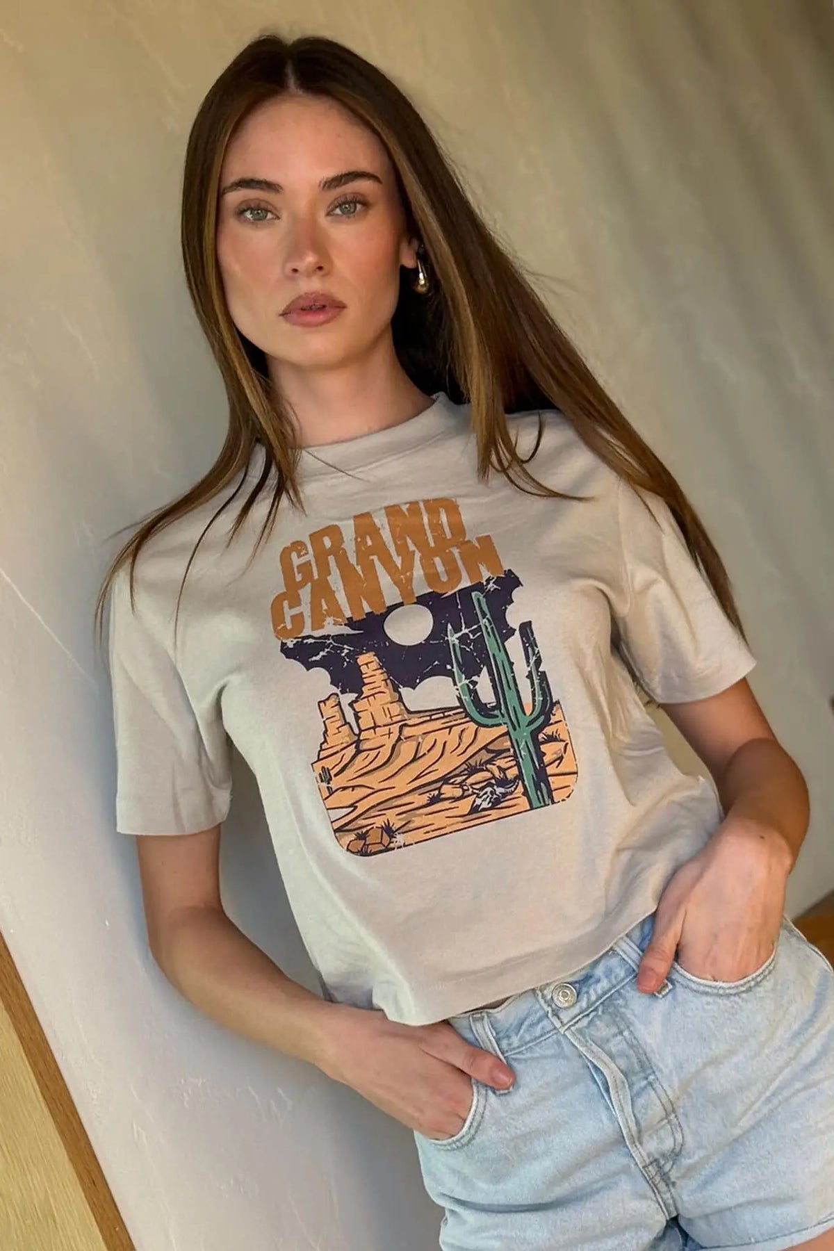 Grand Canyon Vintage-Print Cropped Graphic Tee