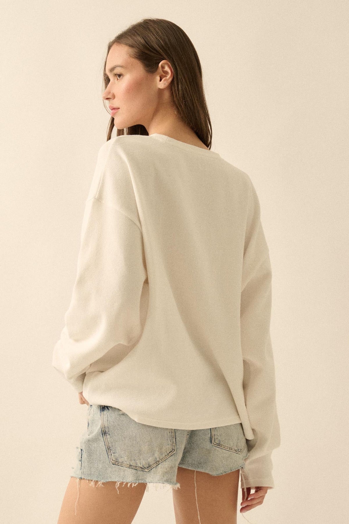 Flourish Oversize Floral Thermal Graphic Top