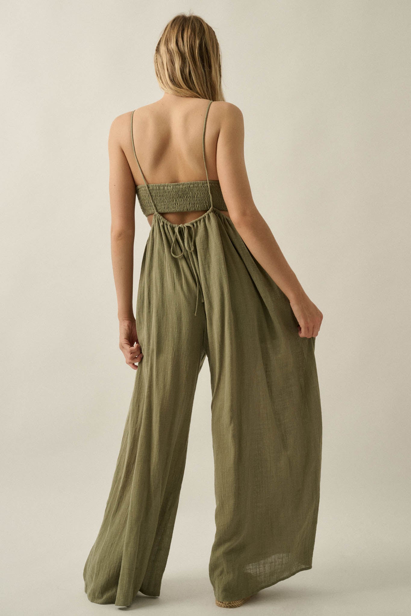 Every Breath Cotton Gauze Wide-Leg Jumpsuit