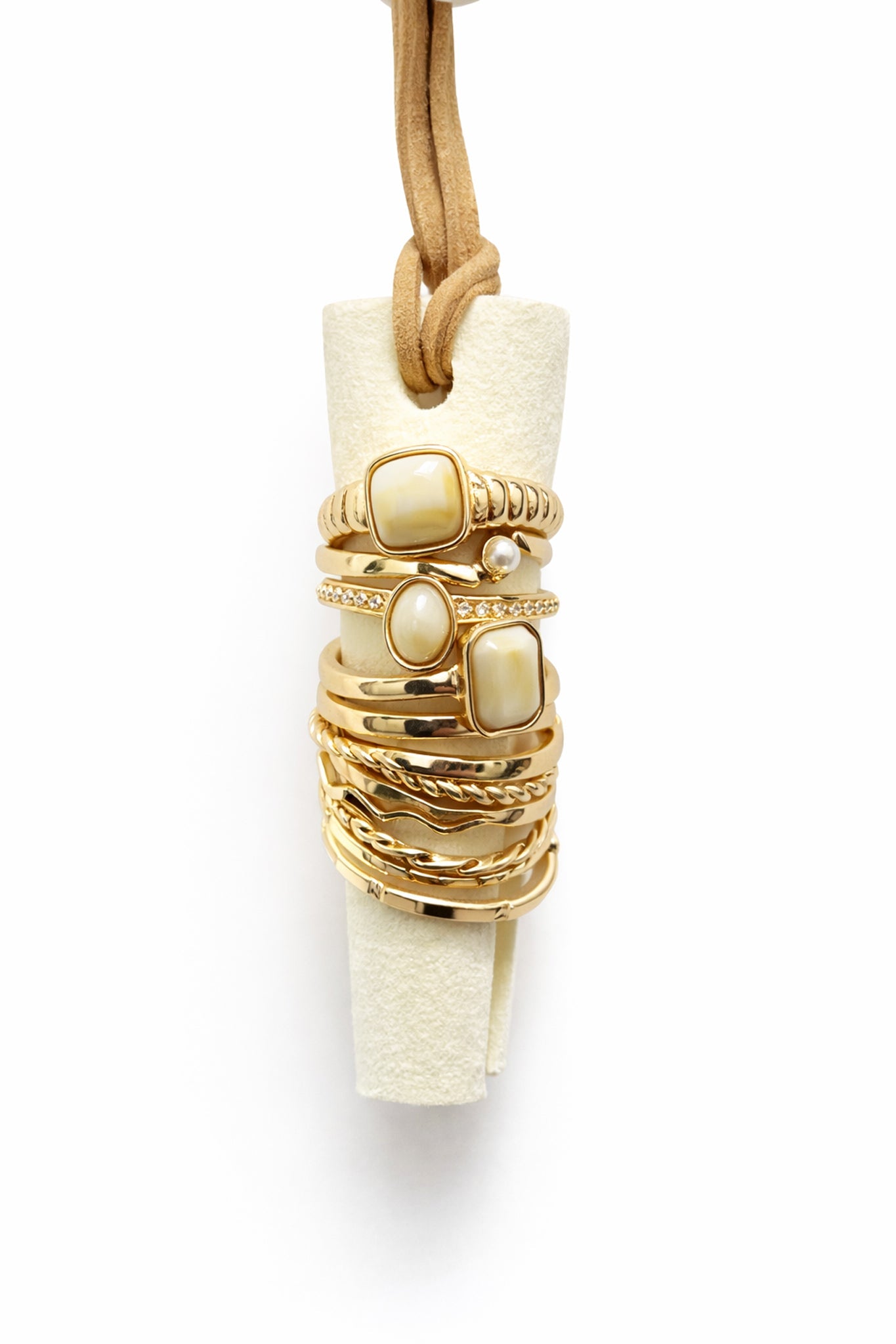 Albion Twelve-Piece Assorted Gold Ring Set