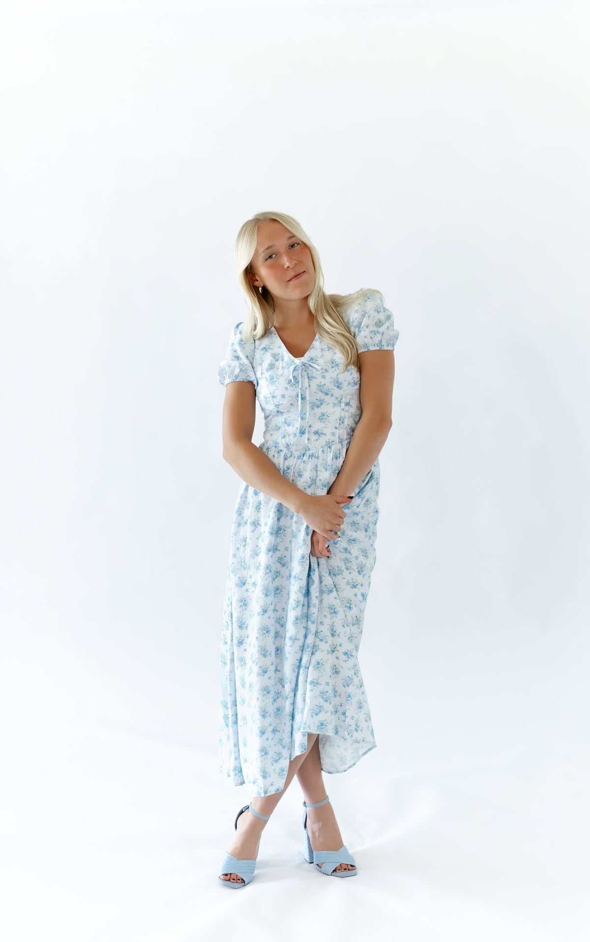 Imogen Floral Dress · Blue