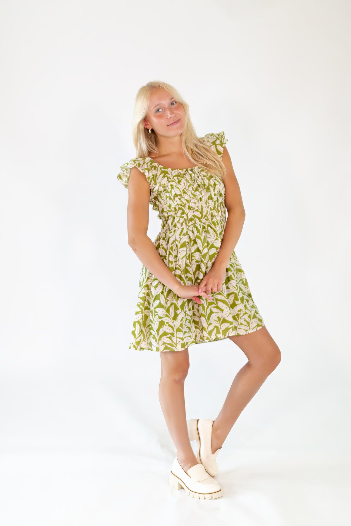 Beth Smocked Mini Dress