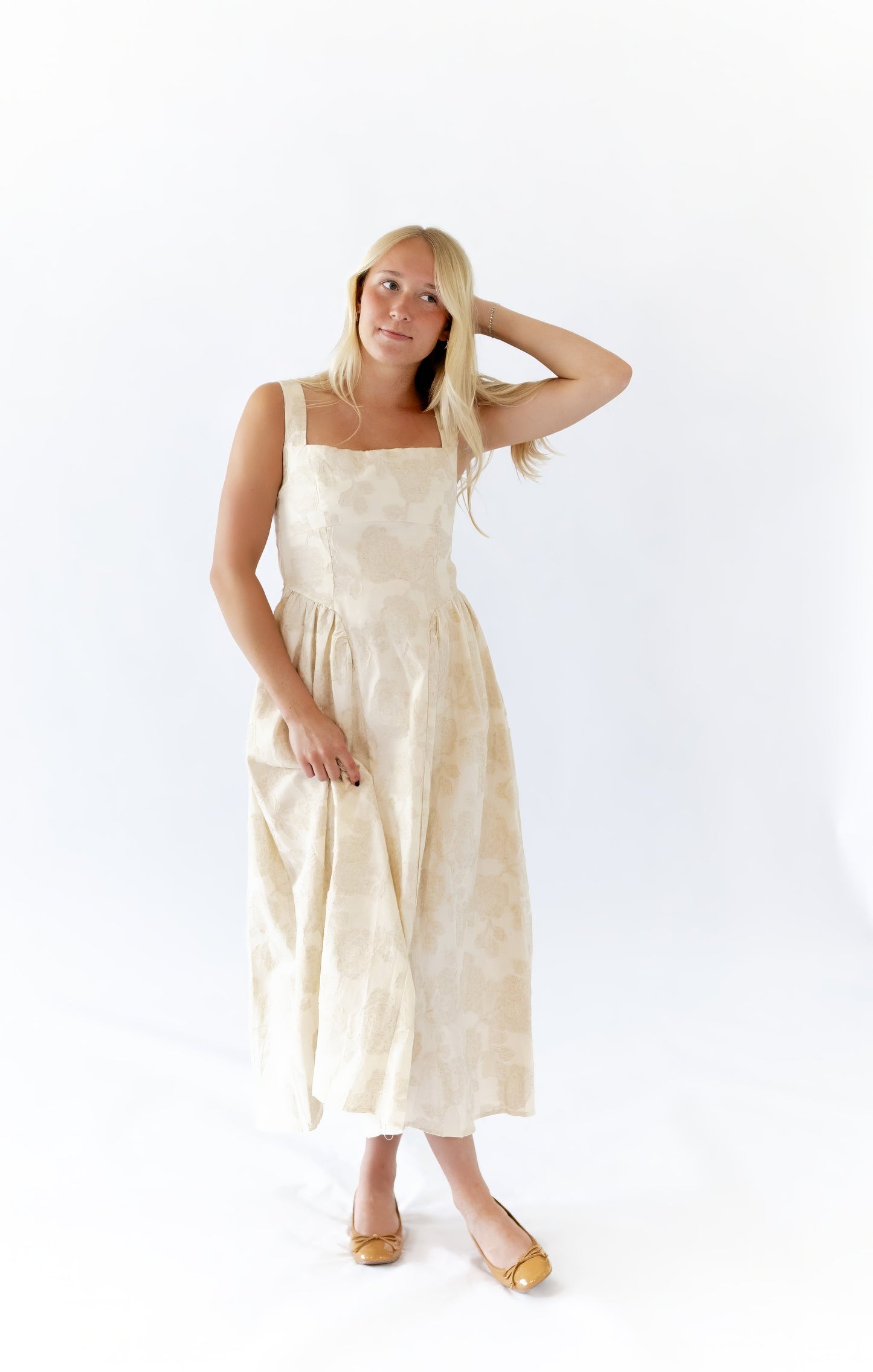 Tayna Jacquard Midi Dress
