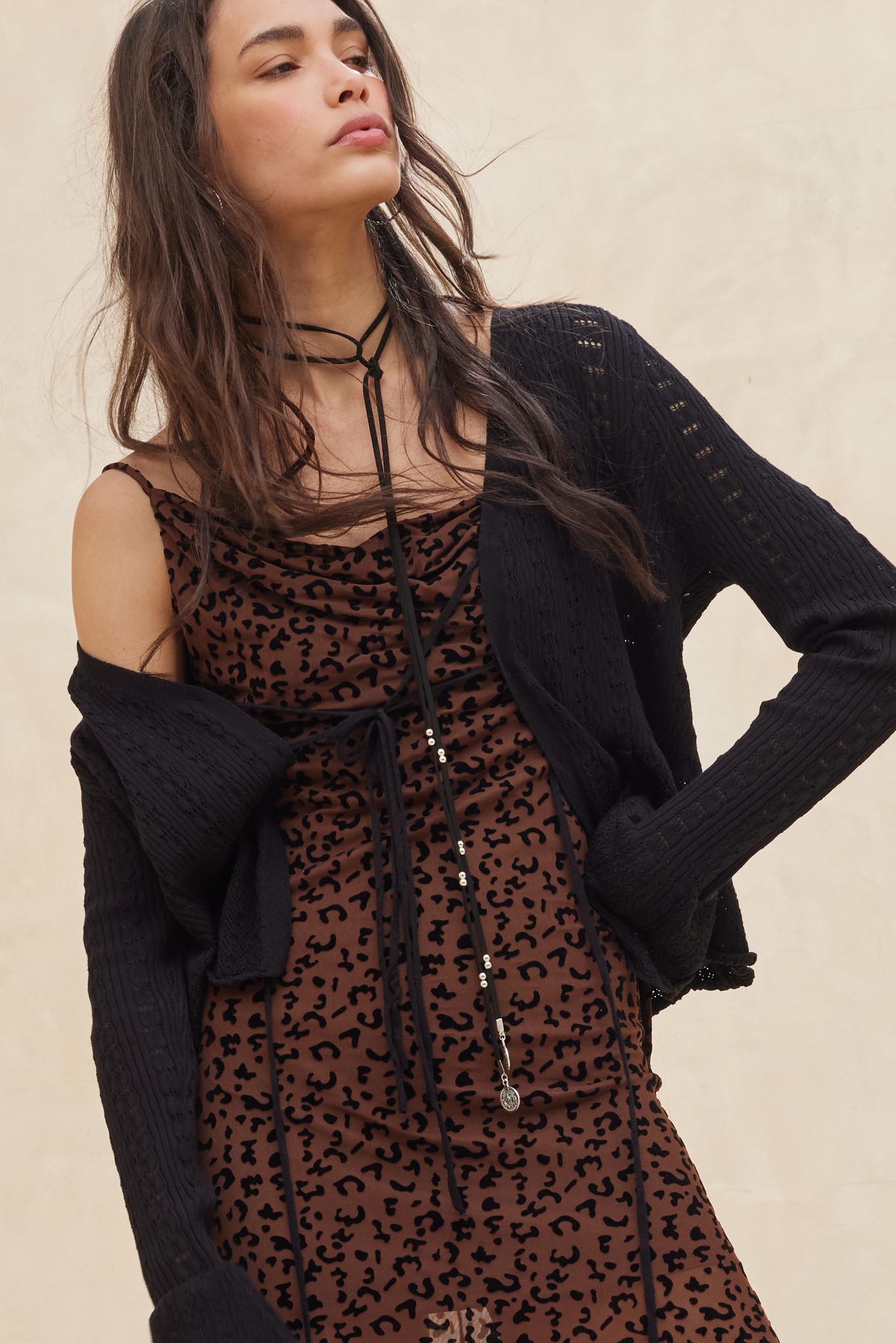On My Way Pointelle Rib-Knit Peplum Cardigan