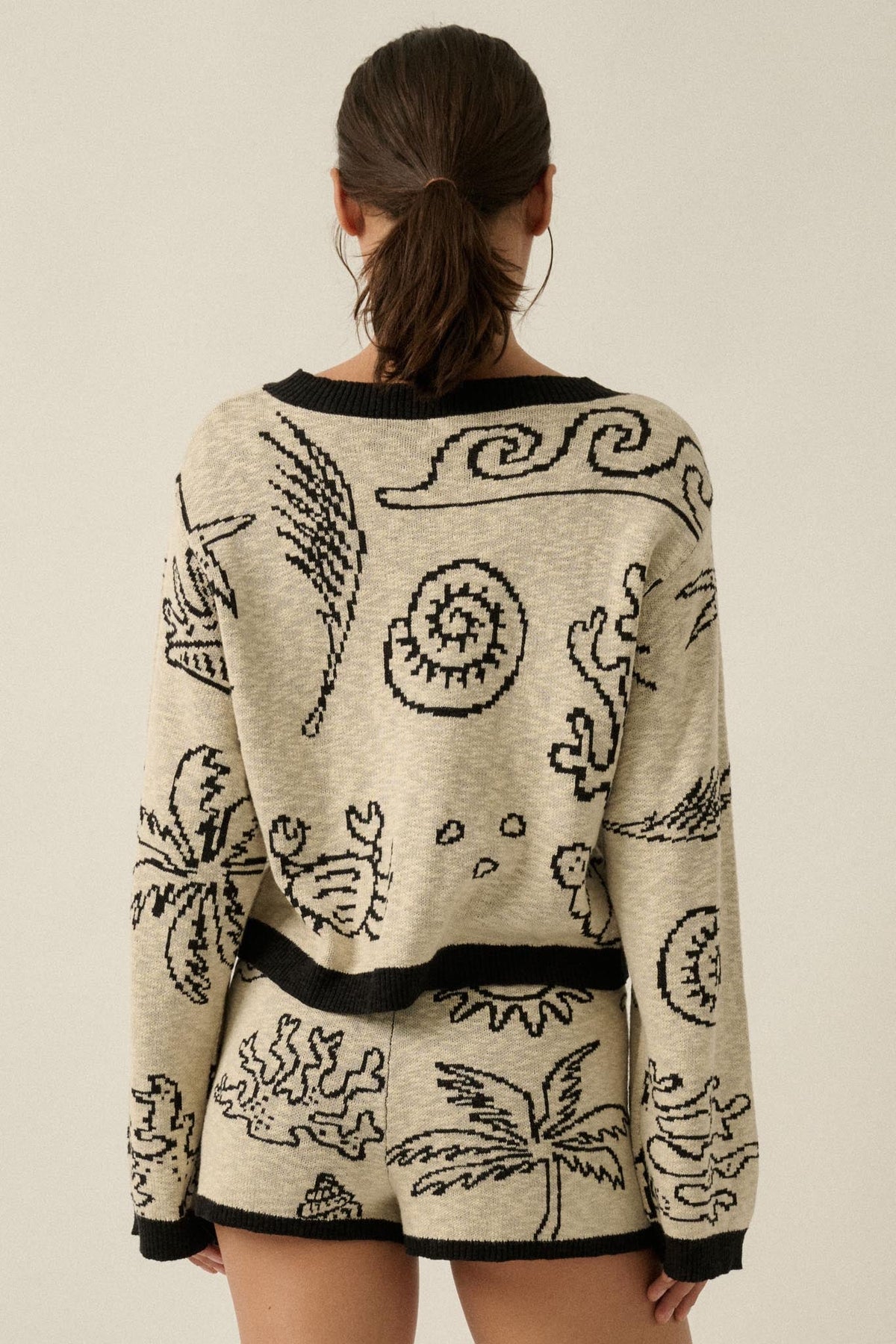 Beach Bash Nautical Jacquard-Knit Sweater