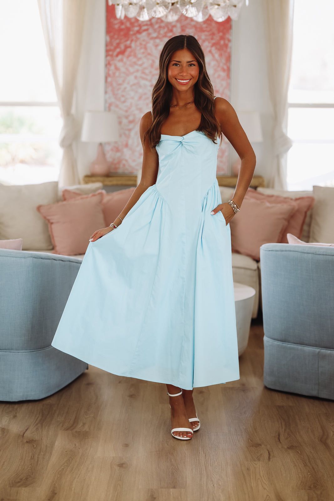 Destene Maxi Dress - Light Blue