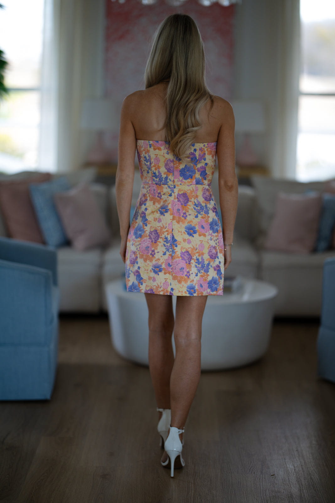 Mademoiselle Mini Dress - Yellow, Purple and Pink
