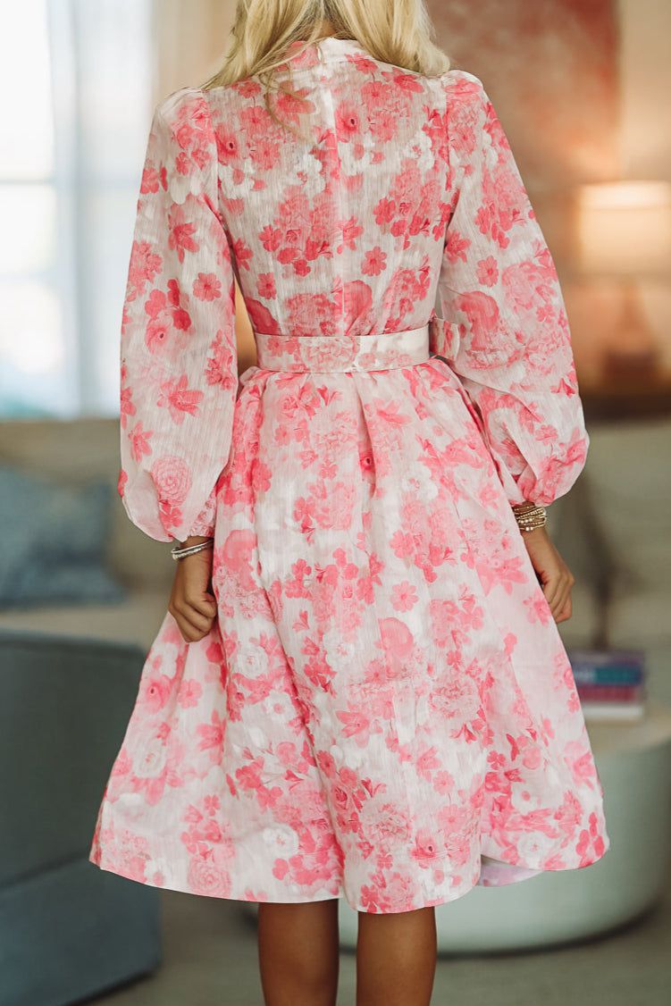 Look in Your Eyes Midi Dress - Pink