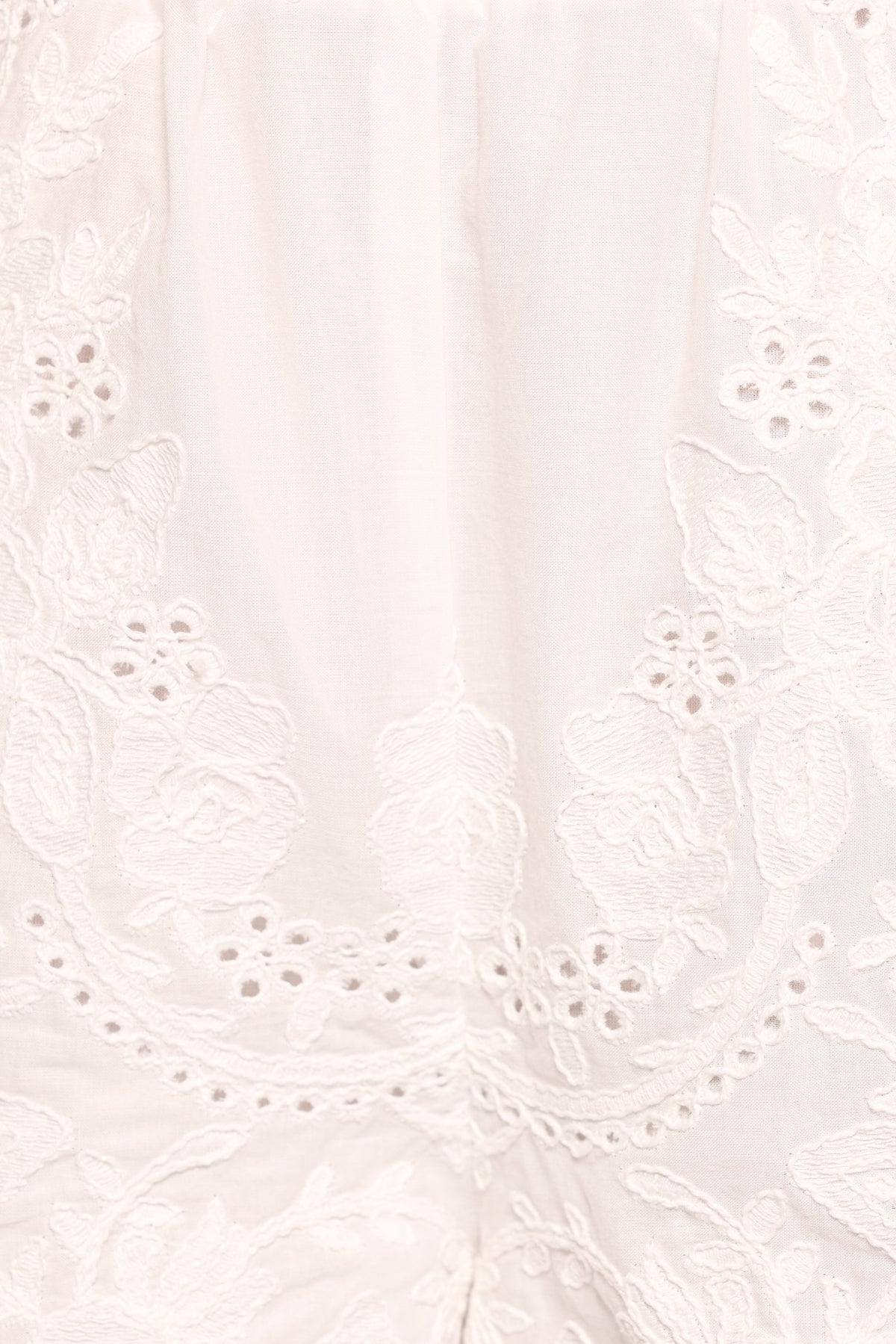 Tanis Embroidered Shorts - White