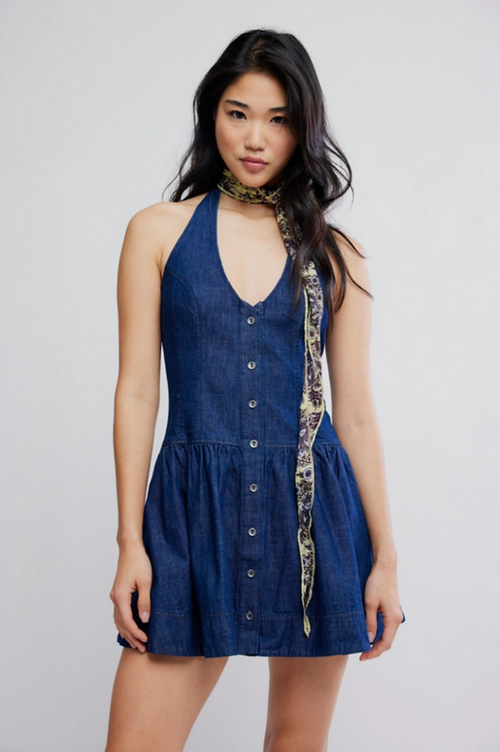 Clean Break Denim Mini Dress