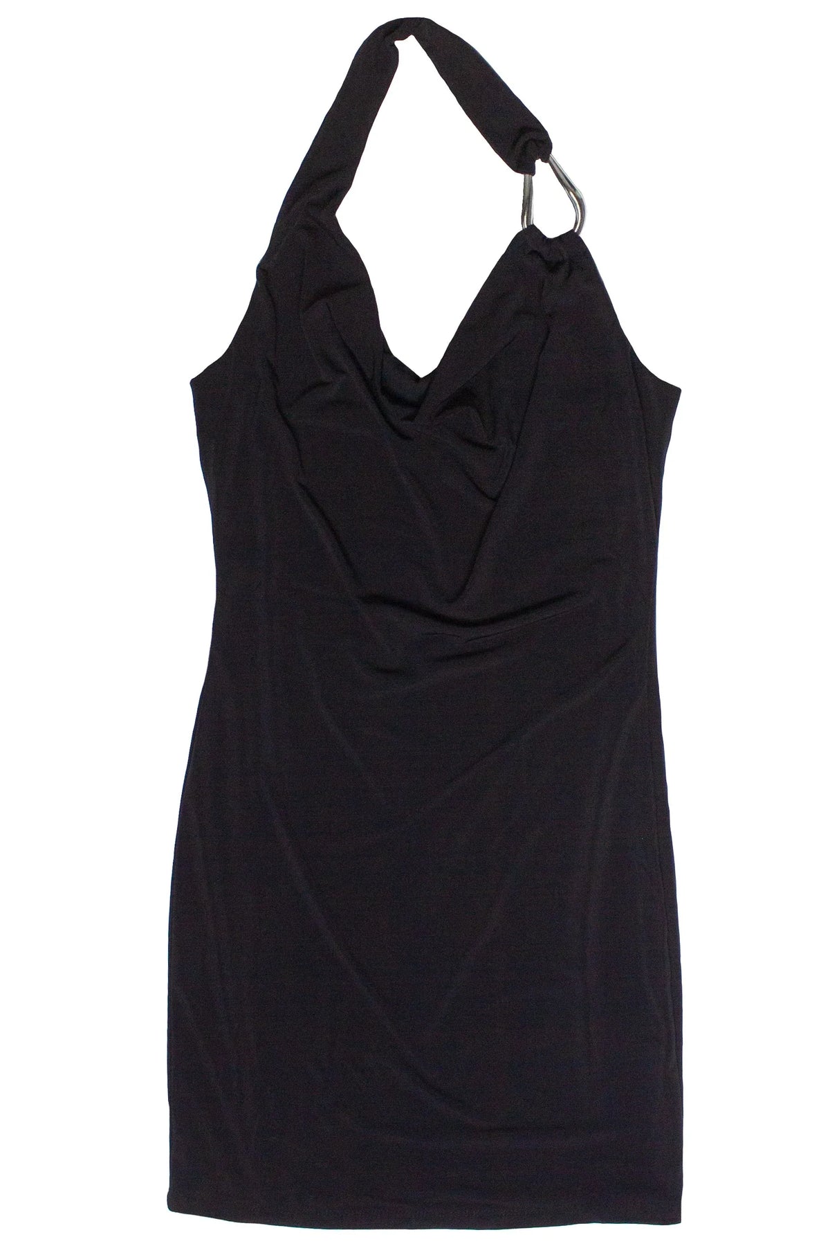 Buckle Halter Mini Dress