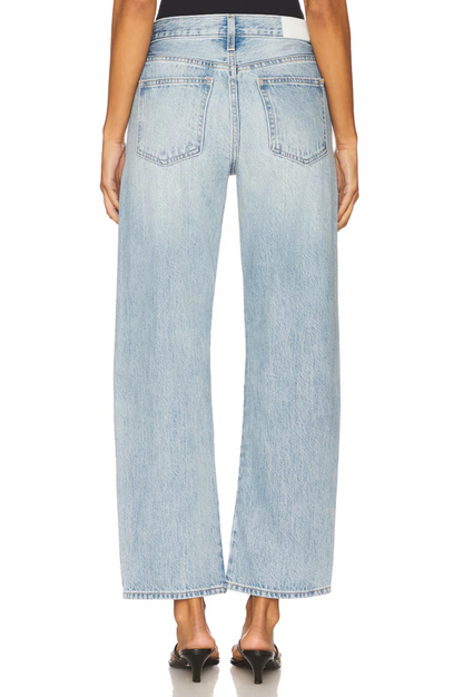 Lexi Mid Rise Bowed Straight Jean - Aries
