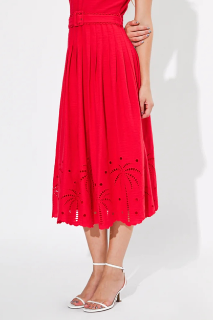 Neve Embroidered Midi Dress