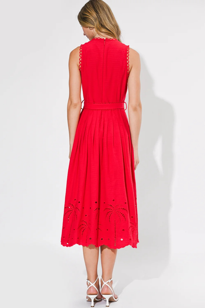 Neve Embroidered Midi Dress