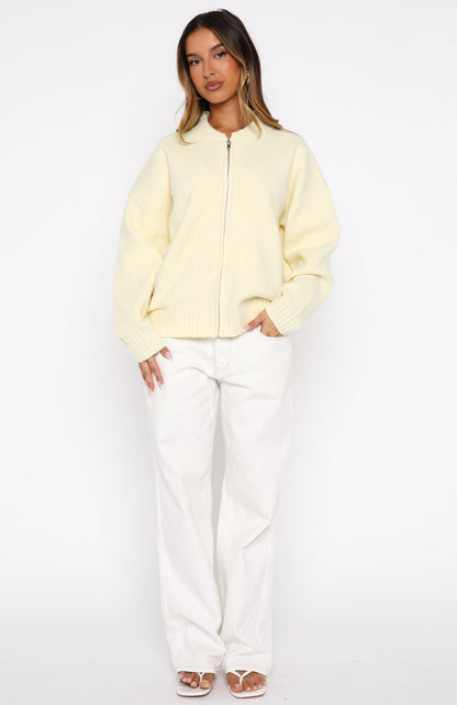 Unbreakable Bond Knit Jacket Lemon