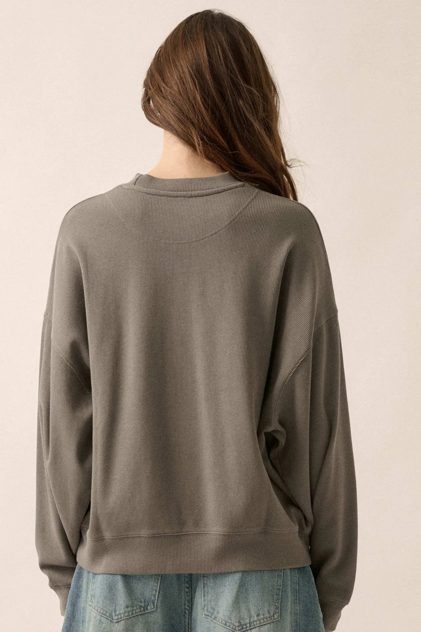Big Sigh Oversize Thermal Graphic Top