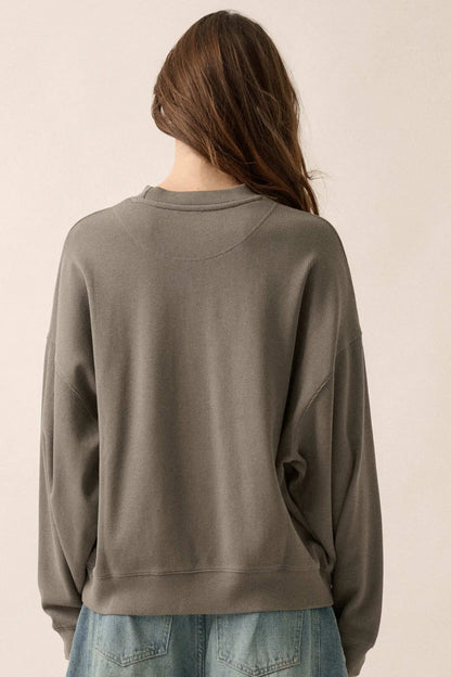 Big Sigh Oversize Thermal Graphic Top