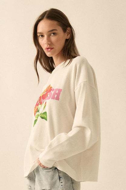 Flourish Oversize Floral Thermal Graphic Top