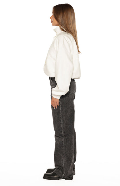 Enya Cream Funnel Neck Sports Jacket - PRE ORDER