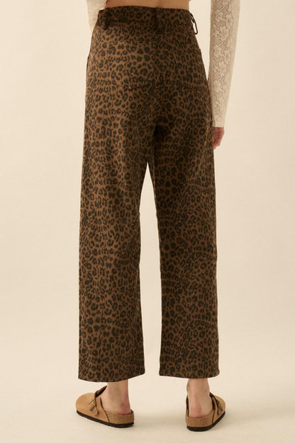 Law of the Jungle Leopard Twill Barrel Pants