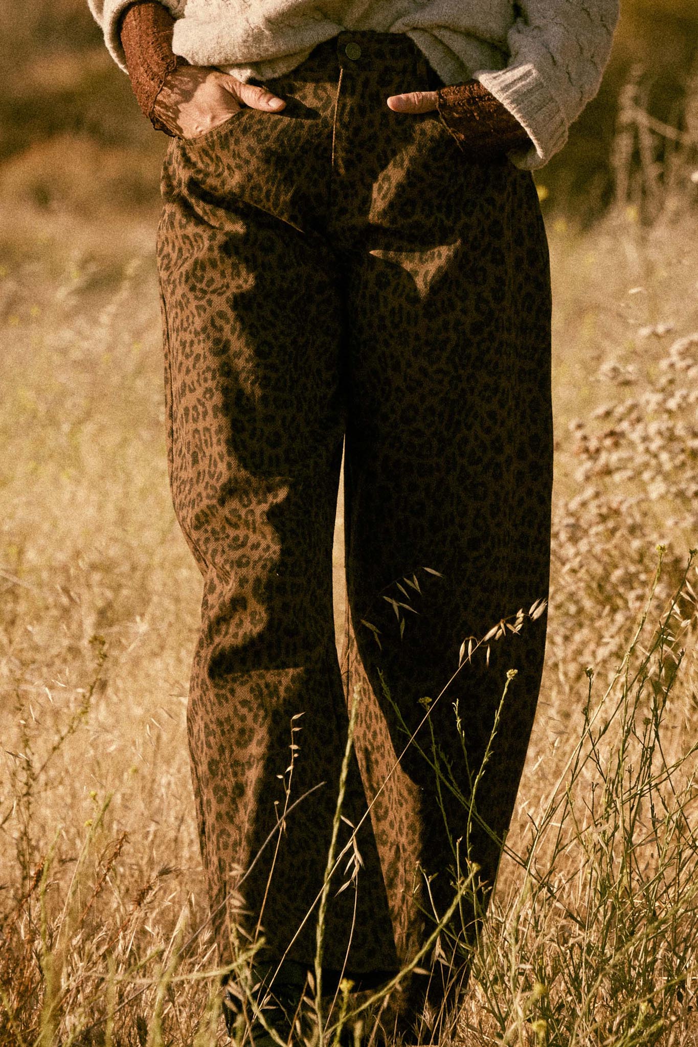 Law of the Jungle Leopard Twill Barrel Pants