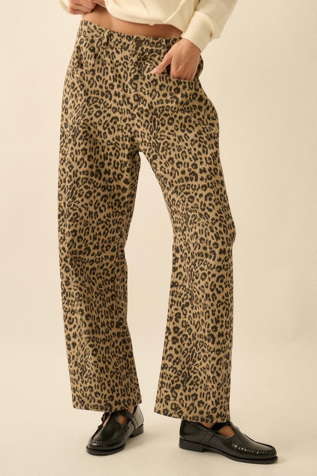 Law of the Jungle Leopard Twill Barrel Pants