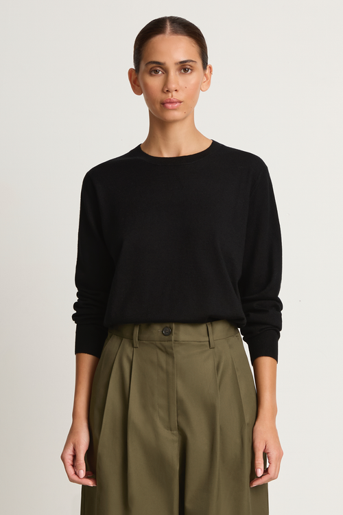 Demylee Chisha Superfine Cashmere Sweater - Black