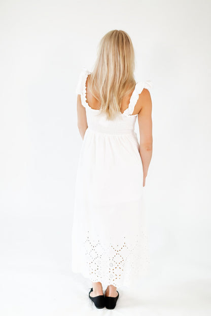 Wilma Eyelet Midi Dress