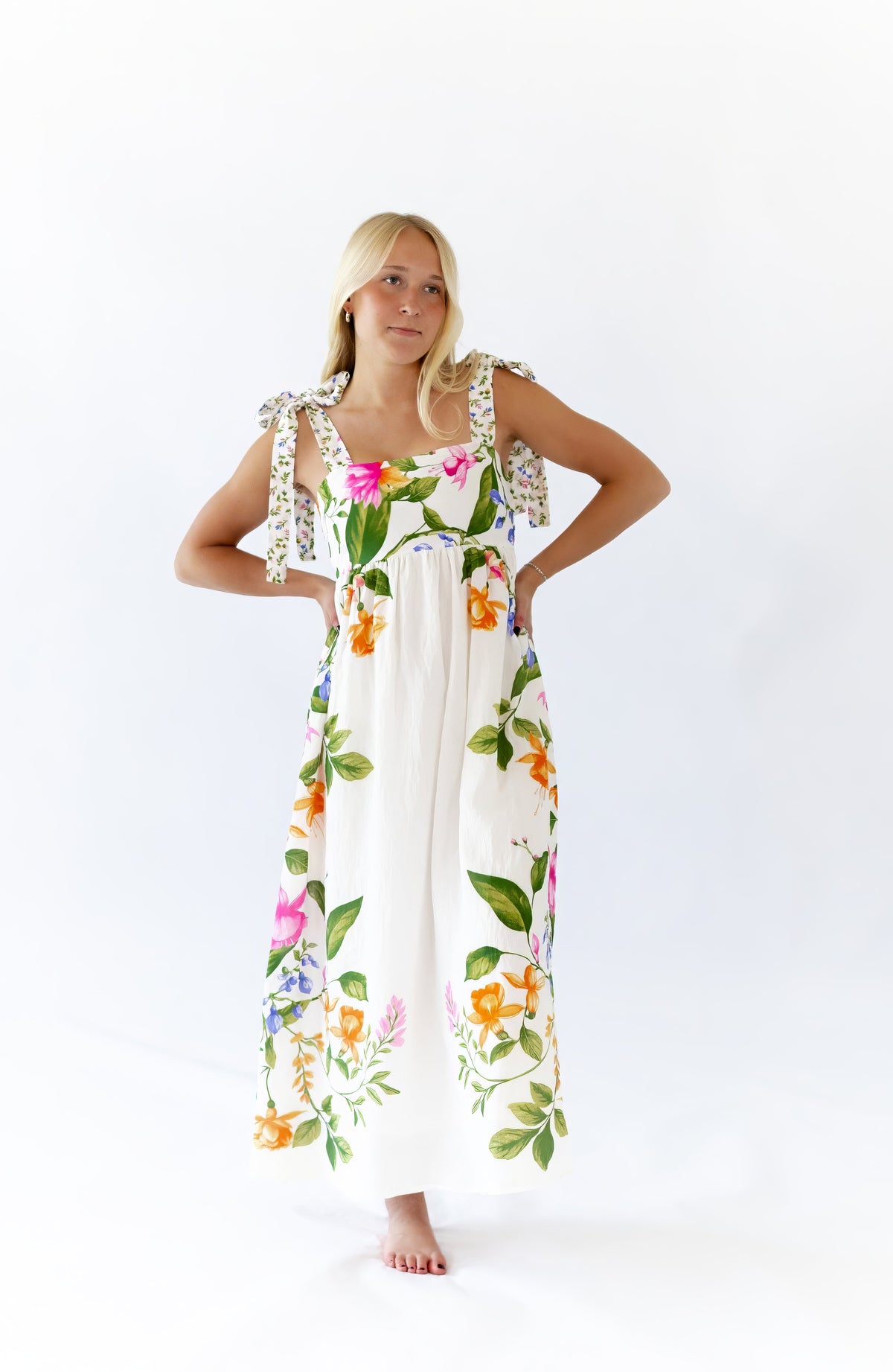 Liesel Mixed Print Maxi Dress