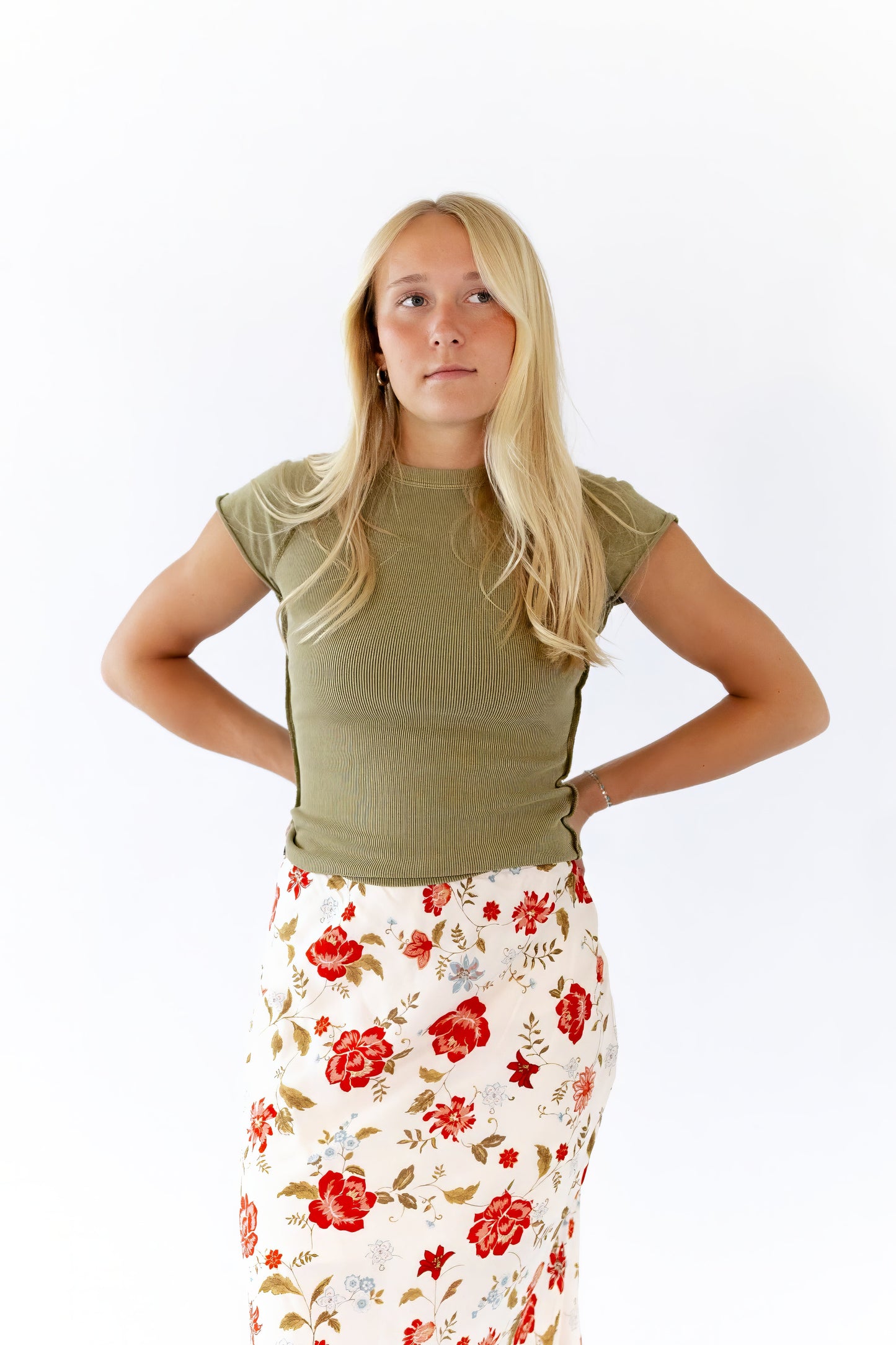 Heather Floral Maxi Skirt