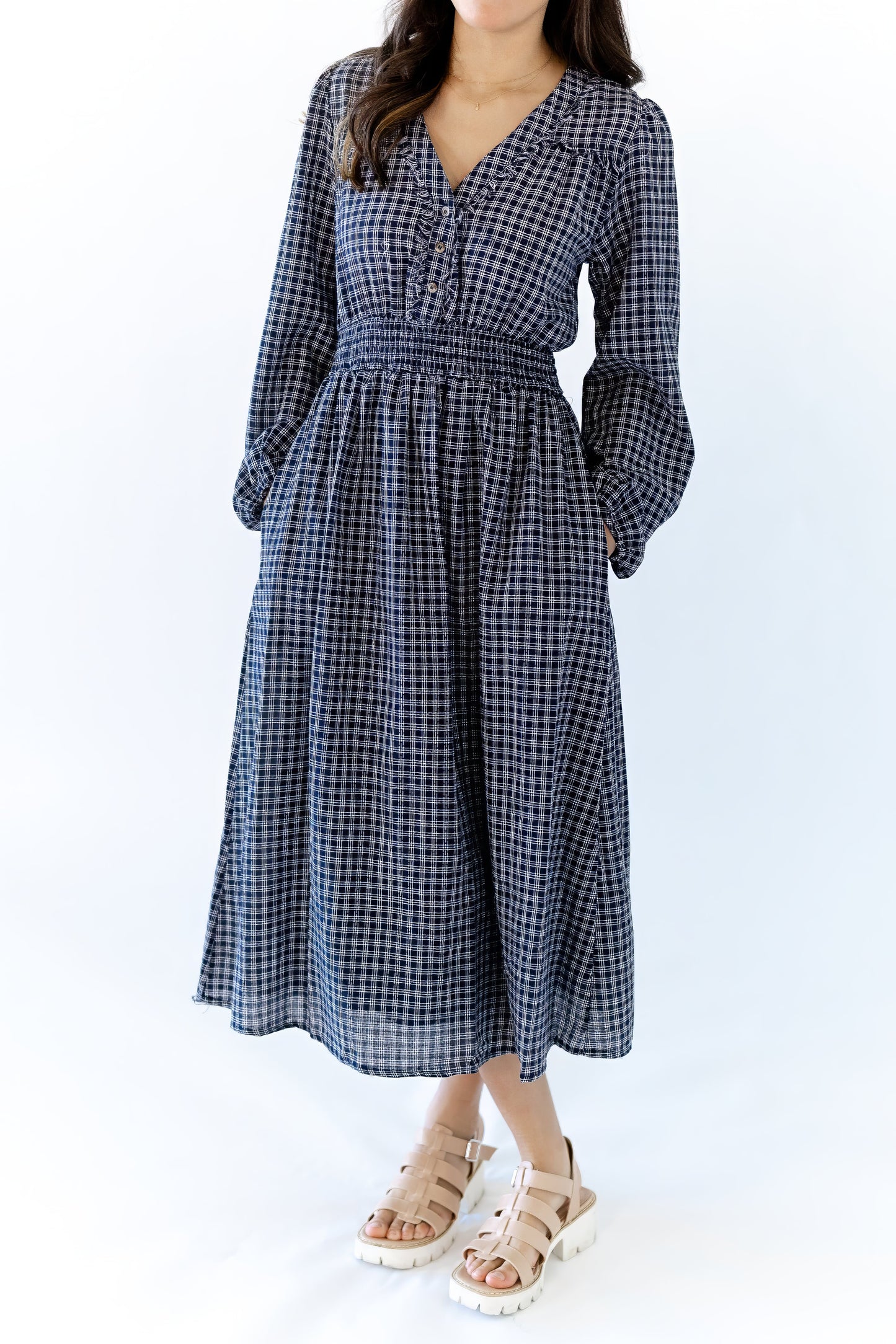Izzy Smocked Plaid Dress