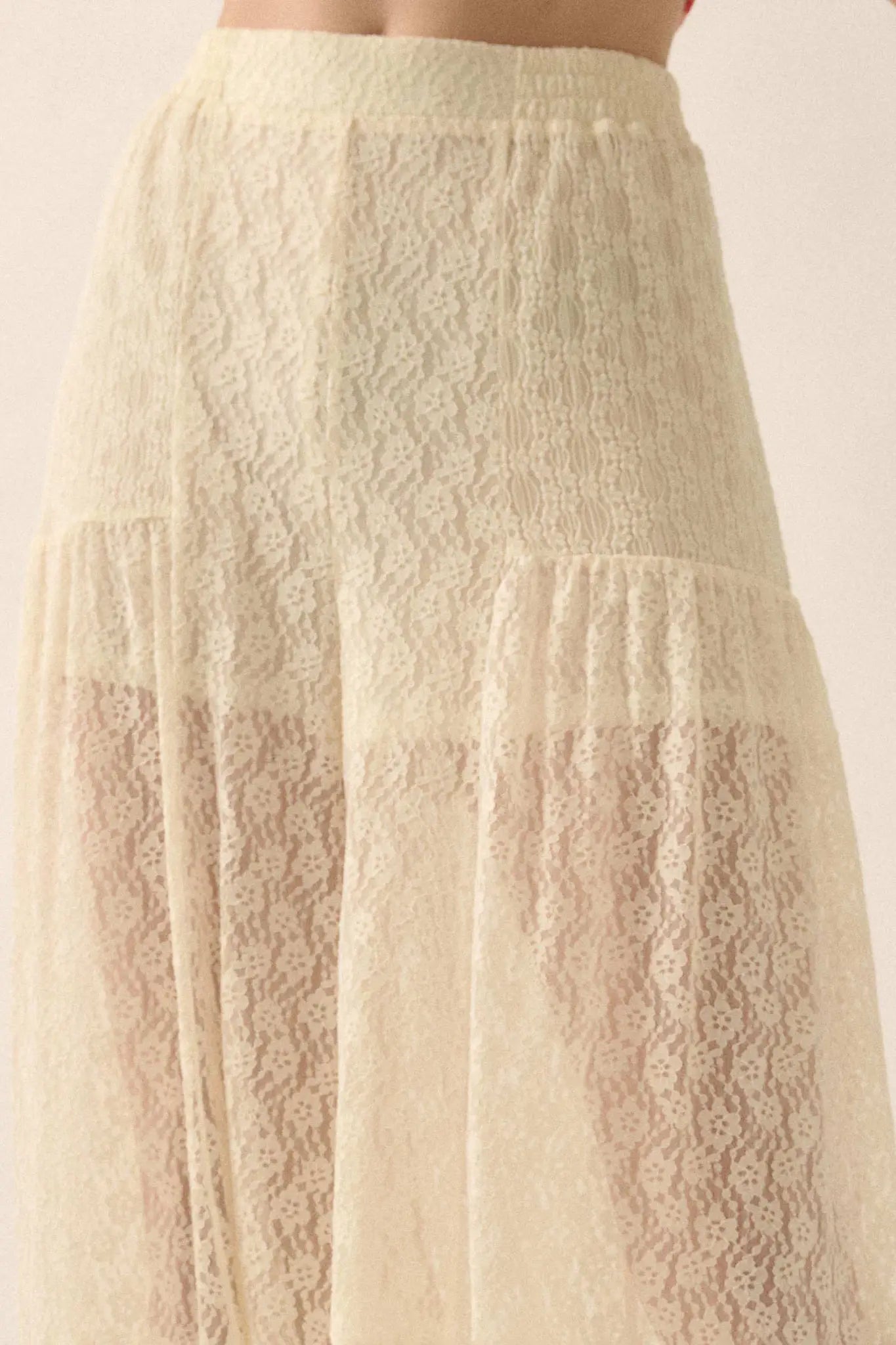 Dreamy Delight Floral Lace Ruffled Wide Leg Pants