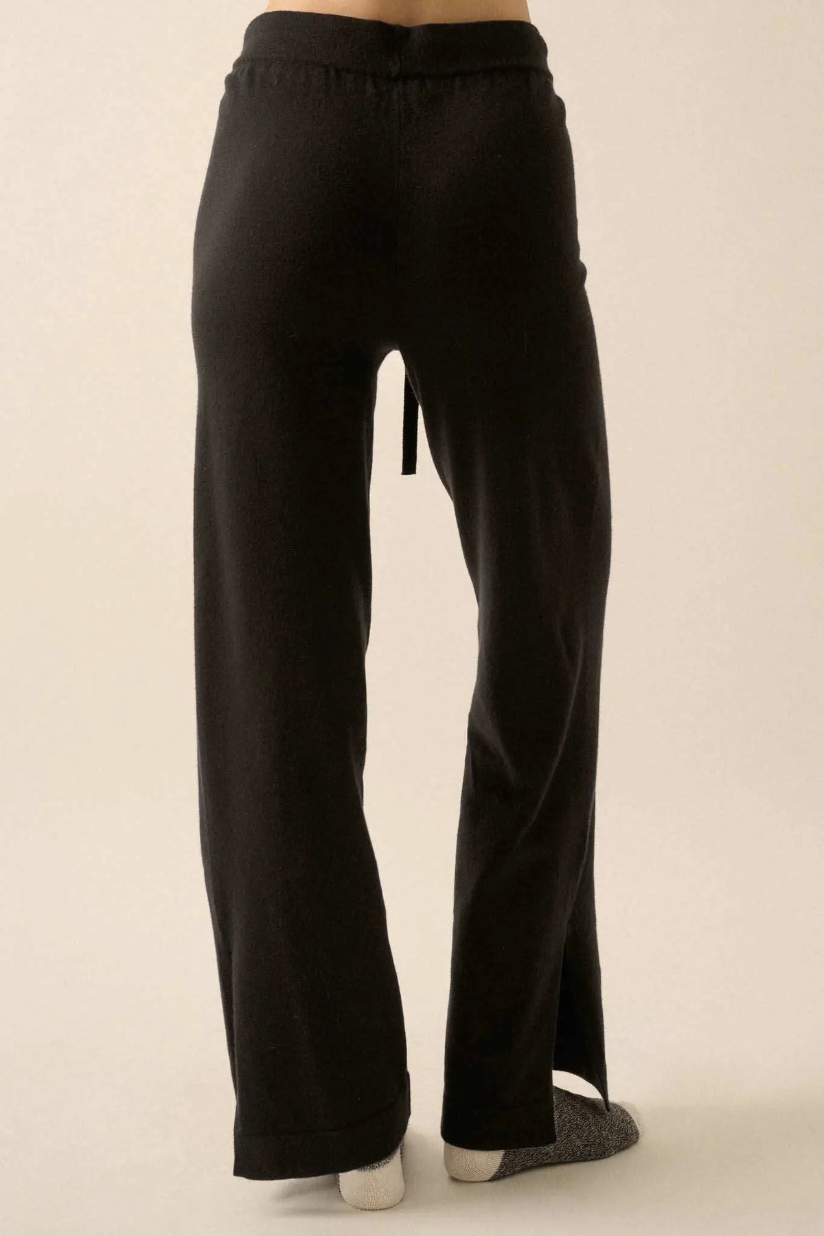 Promise the Label Brushed Knit Split-Hem Pants