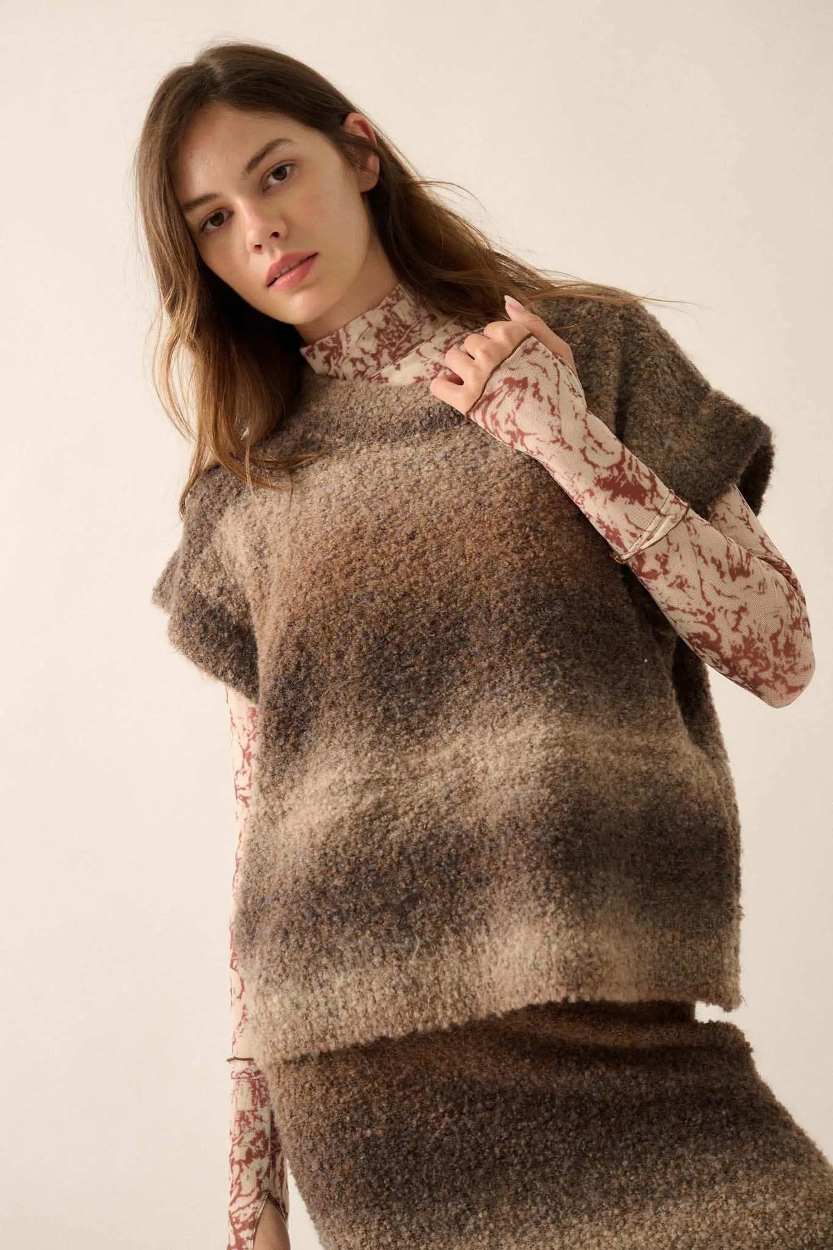 Good For Hue Ombre Knit Short-Sleeve Sweater