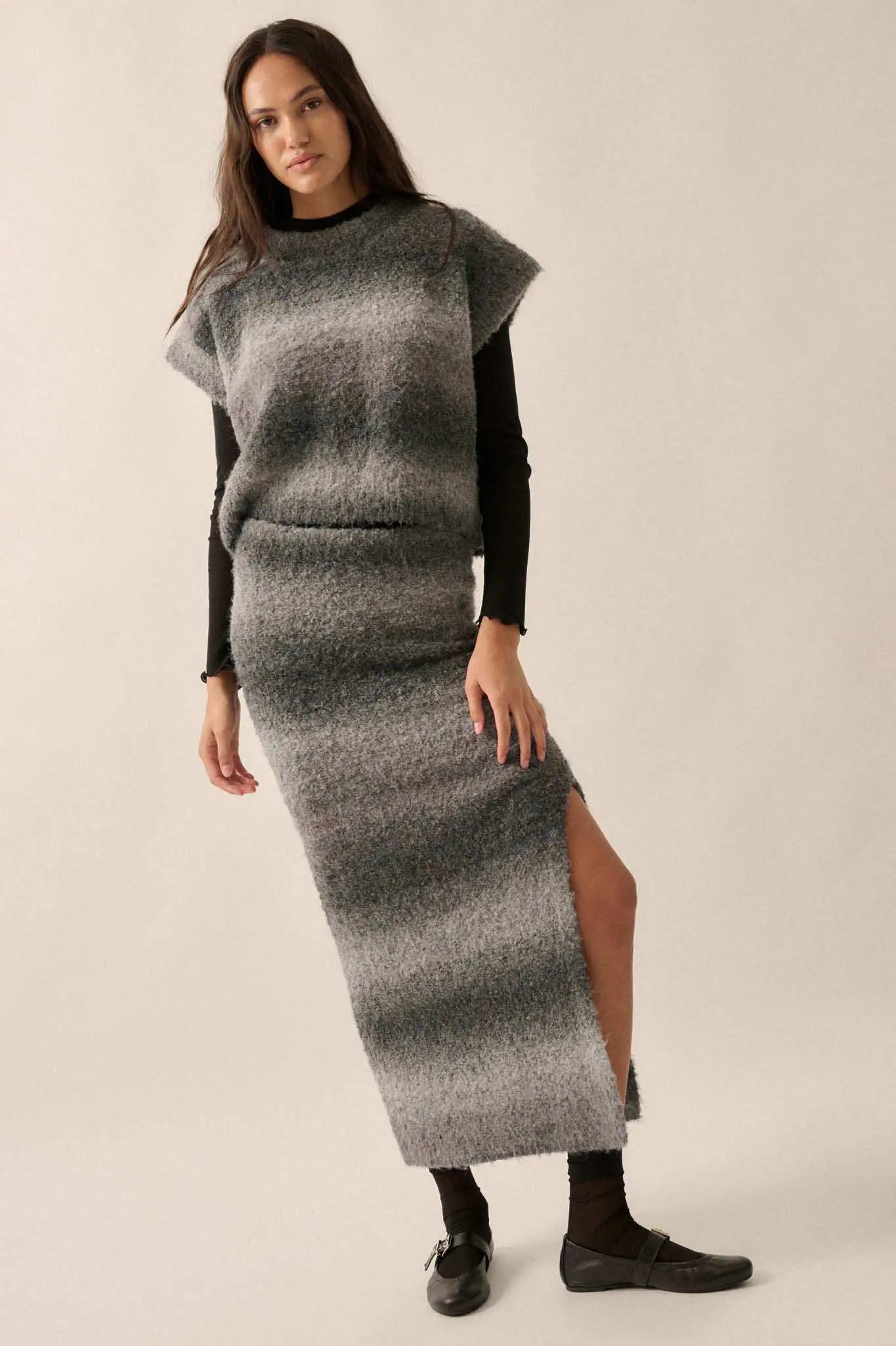 Good For Hue Ombre Knit Short-Sleeve Sweater