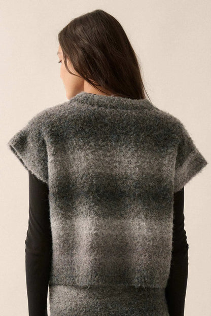 Good For Hue Ombre Knit Short-Sleeve Sweater