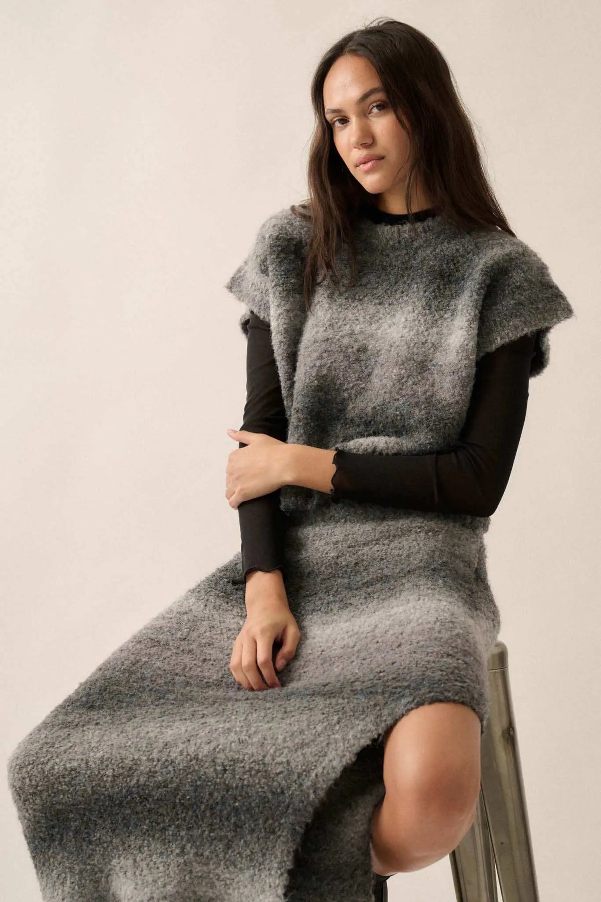 Good For Hue Ombre Knit Short-Sleeve Sweater