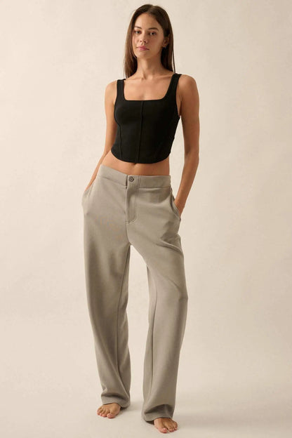 Premium Scuba Straight-Leg Pants
