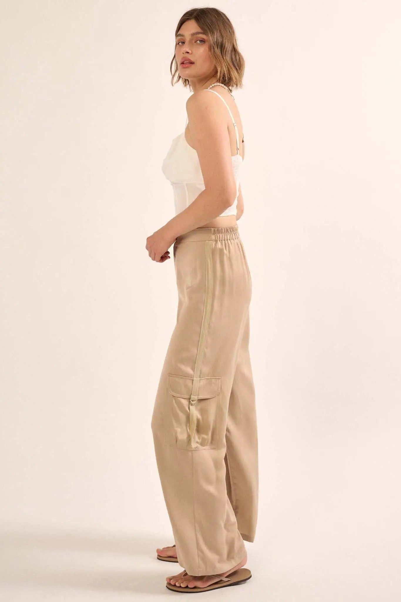In the Pocket Matte Satin Cargo Pants