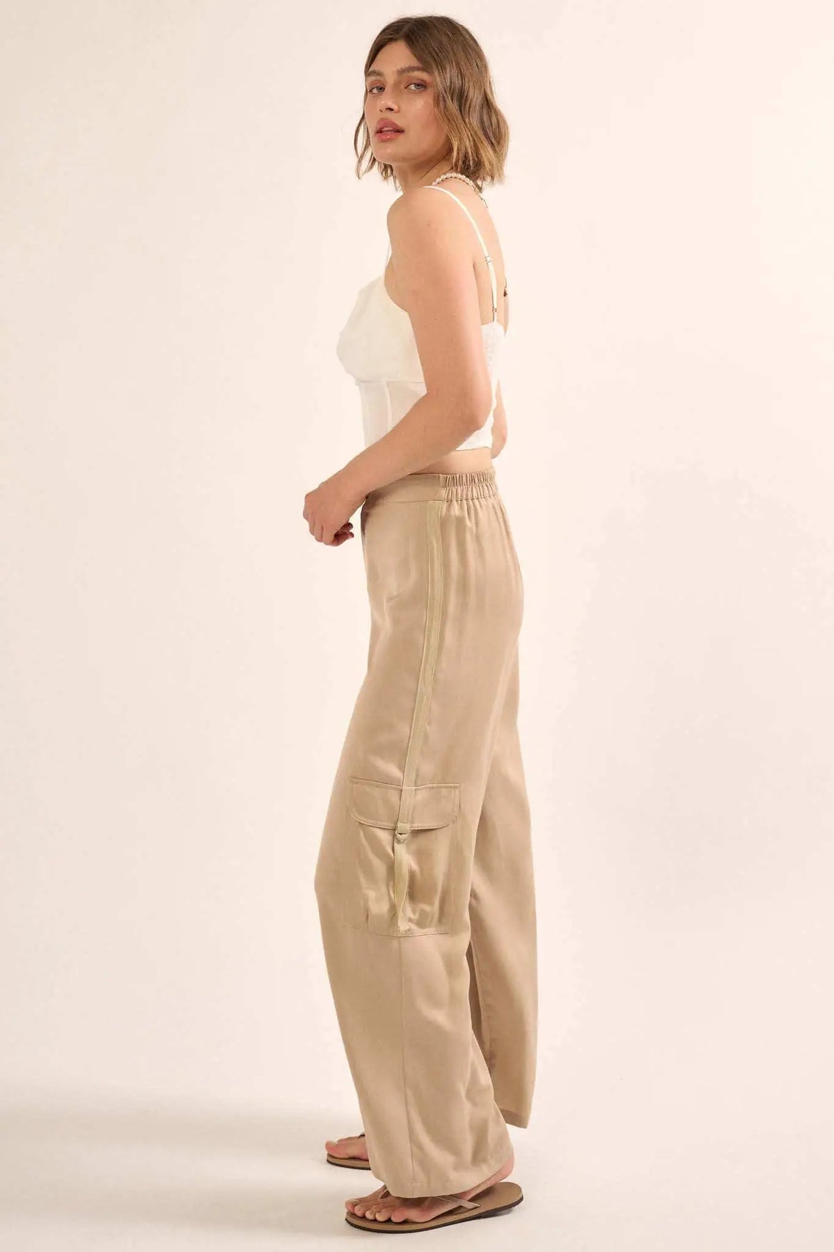 In the Pocket Matte Satin Cargo Pants