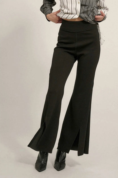 Premium Scuba Split-Leg Flare Pants