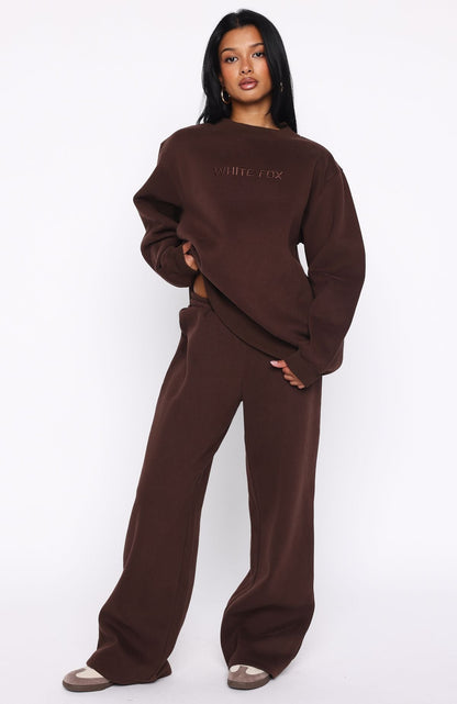 Stay Lifted Oversized Sweater Bitter Chocolate