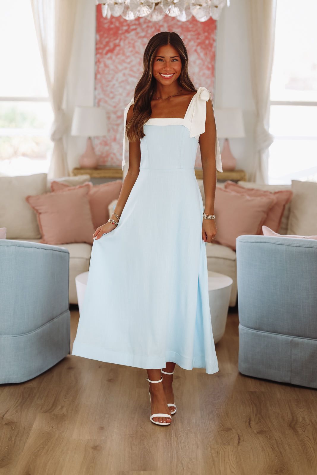 Evening Mantra Midi Dress - Blue